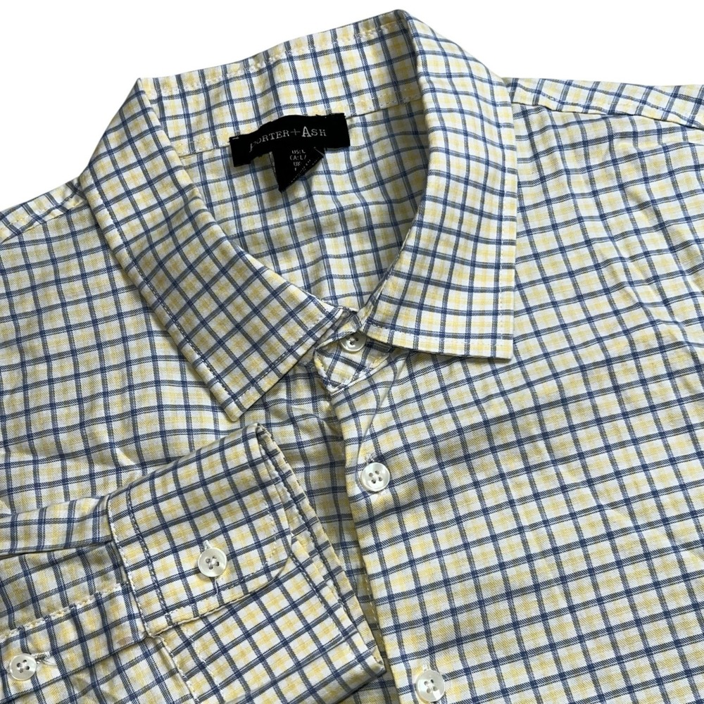 Porter & Ash Mens Large Multicolored Plaid Long Sleeve Button Up Shirt